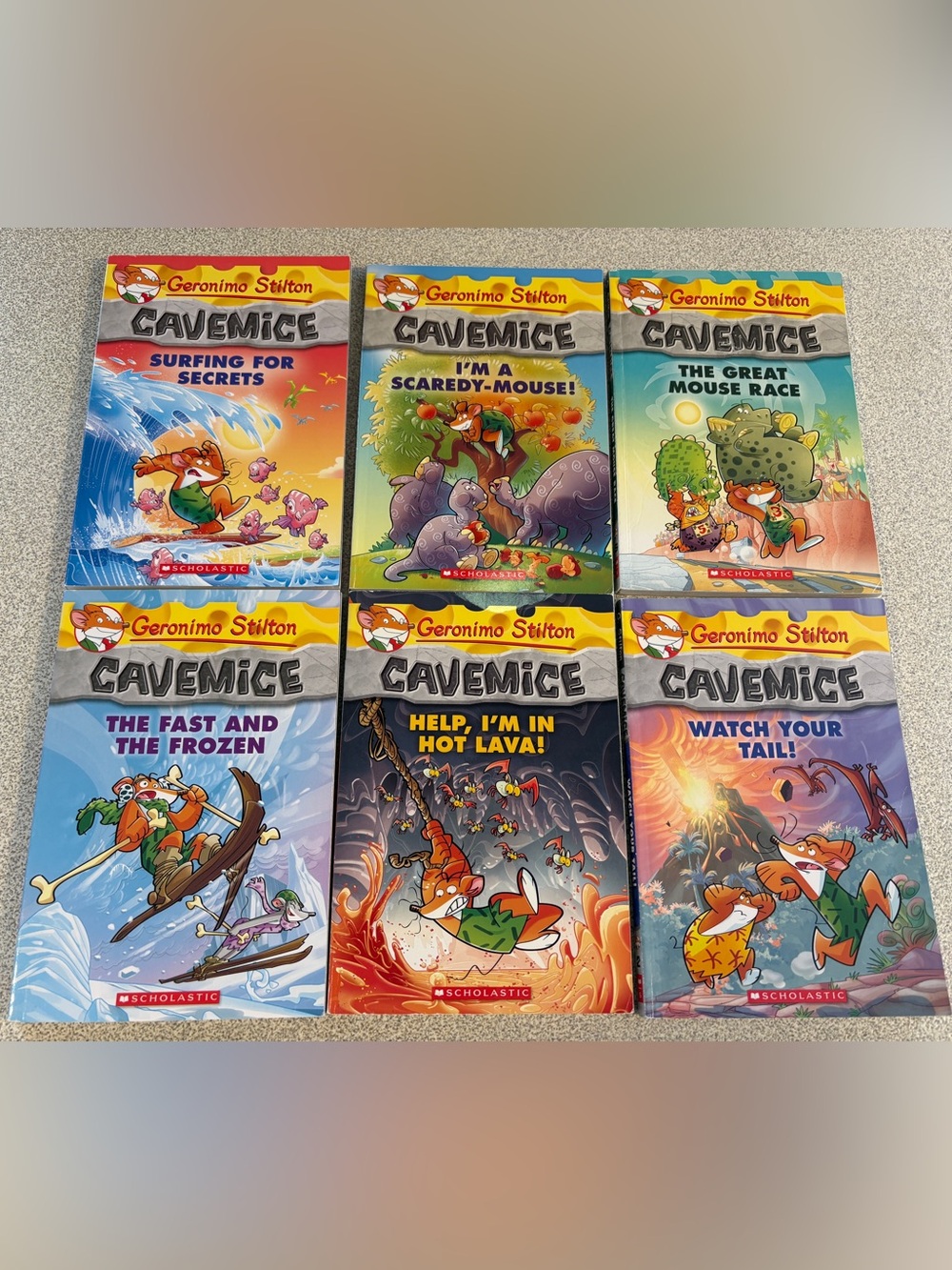 (2/$60) Cavemice Geronimo Stilton Book Set of 6.